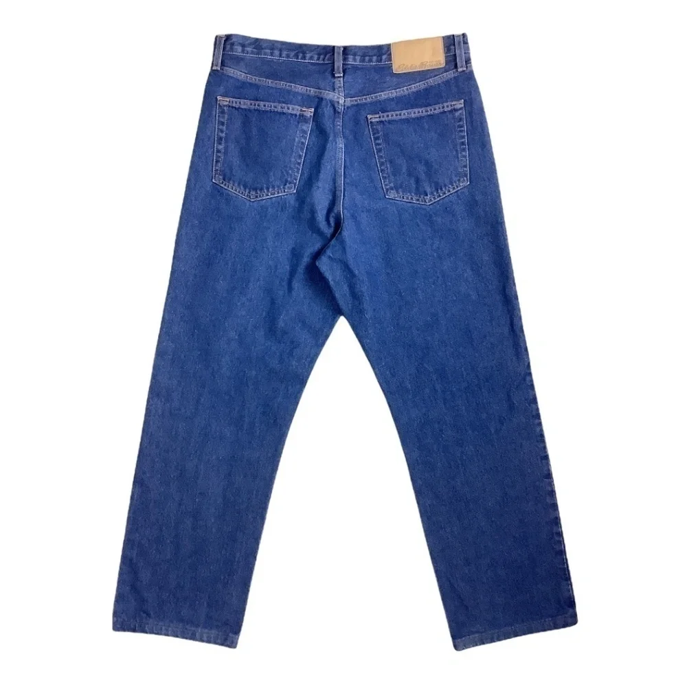 Eddie Bauer Men's Traditional Fit Dark Wash‎ Blue Denim Jeans